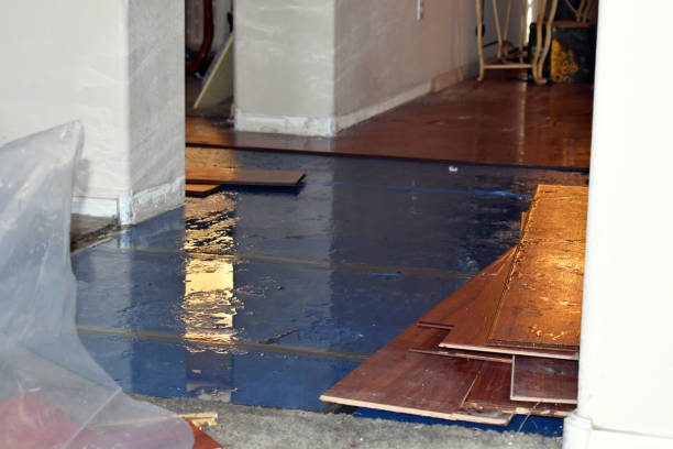 Professional Burst Pipe Cleanup technician working in Central Islip, NY